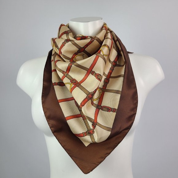 Vintage Accessories - Italy Equestrian Square Scarf Necktie